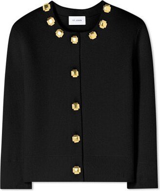 Studded Pique Knit Cardigan