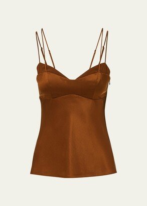 Donita Silk Spaghetti Strap Cami Top