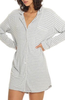 Kate Stripe Long Sleeve Nightgown