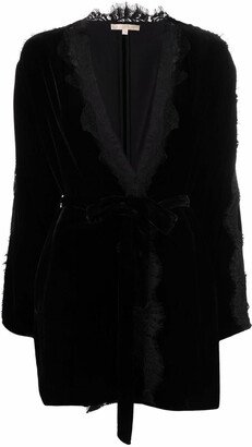 Velvet long duster