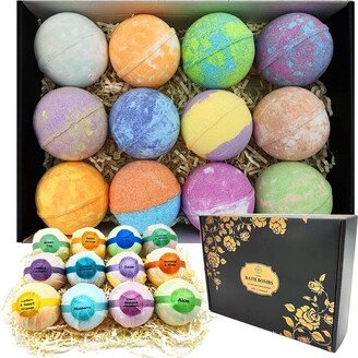 Purelis XXL 5oz Bath Bomb 12 Piece Gift Set for Men and Women