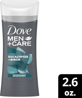 Dove Men+Care 0% Aluminum Deodorant Eucalyptus & Birch - 2.6oz