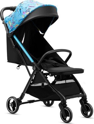 RoyalBaby 360 Classic Seat Compact Fold Portable Travel Stroller, Black/Blue - Multicolored - 15.2