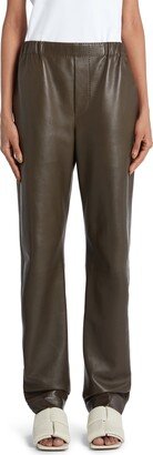 Napa Leather Straight Leg Pants