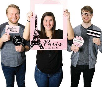 Big Dot of Happiness Paris, Ooh La La - Paris Themed Party Selfie Photo Booth Picture Frame & Props