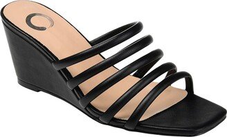 Rizie Wedge (Black) Women's Shoes