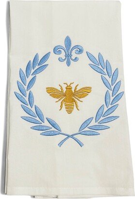 Embroidered Bee in Laurel Wreath Home Kitchen Towel Bathroom Guest Tea Cotton Housewarming Hostess Gift