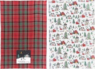 Christmas Memories Printed Kitchen Towel Set of 2