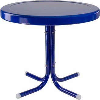 Northlight 22 Outdoor Retro Tulip Side Table, Blue-AA