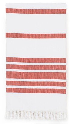 100% Turkish Cotton Herringbone Pestemal Beach Towel - Red & White