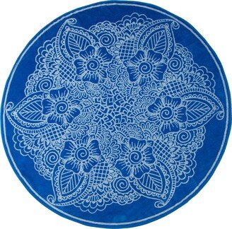 100% Premium Cotton Medallion Indie 60-inch Round Beach Towel