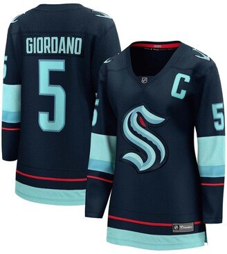 Women's Branded Mark Giordano Deep Sea Blue Seattle Kraken Home Premier Breakaway Player Jersey