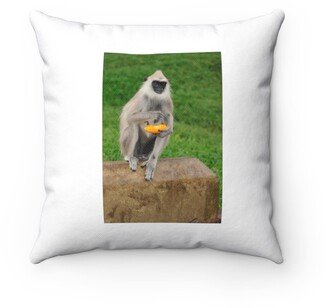 Gray Langur Pillow - Throw Custom Cover Gift Idea Room Decor