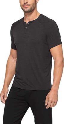 Lounge Short Sleeve Henley (Charcoal Heather) Men's Pajama