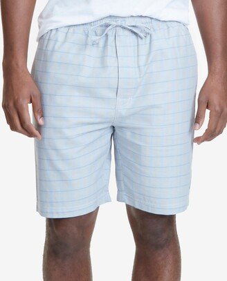 Men's Windowpane Plaid Cotton Pajama Shorts