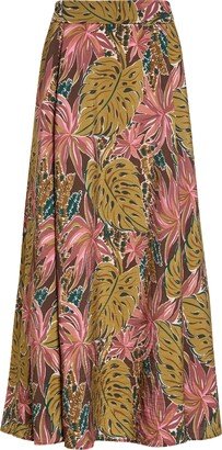 Crinkle Crepe Maxi Skirt