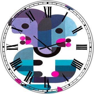 Designart Out of Focus Oversized Mid-Century Wall Clock - 36 x 36