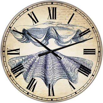 Designart Blue Sea 4 Large Nautical & Coastal Wall Clock - 36