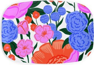 Serving Platters: Garden Floral - Brights Serving Platter, Multicolor