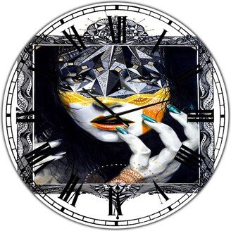 Designart Urban Lady Style Oversized Modern Wall Clock - 36 x 36