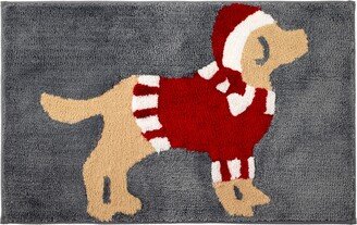 Christmas Dog Bath Rug, 20 x 32