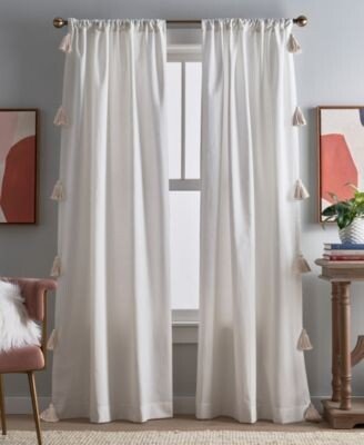 Chunky Tassel Pole Top 2 Piece Curtain Panel Collection