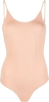 High-Shine Spaghetti-Strap Bodysuit