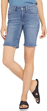 Ella Side Slit Denim Bermuda Shorts-AA