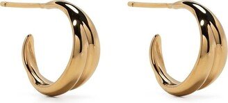 Twist gold vermeil hoop earrings