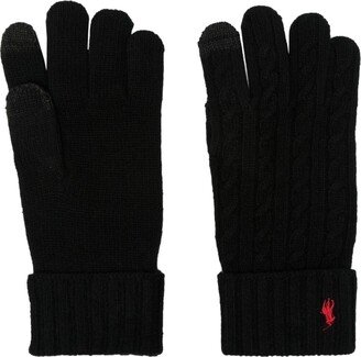 Polo Pony knitted glove scarf set