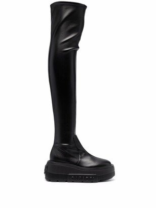 C-Chain thigh-high boots