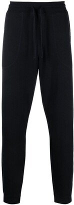 Drawstring-Waist Cotton Track Pants-AH