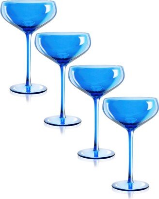 Carnival Coupe 13 oz Glasses, Set of 4