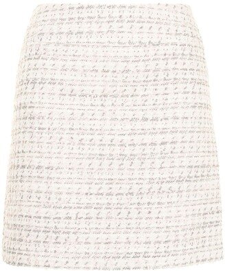 tweed A-line mini skirt