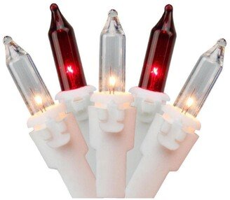 Northlight Set of 150 Red Clear Mini Icicle Christmas Lights 3 Spacing - White Wire