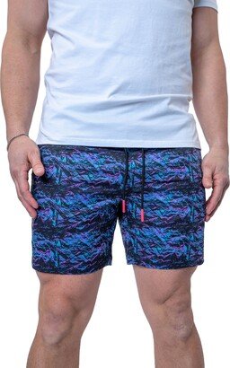 Swim Lion Purple Texture Swim Trunks