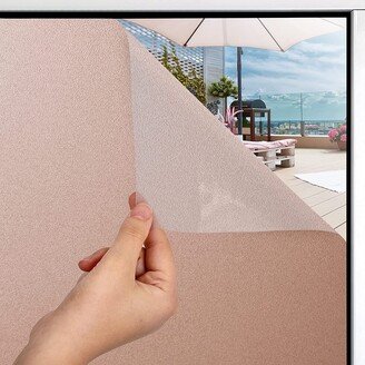 Window Privacy Film - Non Adhesive Opaque Privacy Window Film Glare & UV Protection