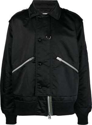 Zip-Up Cotton-Blend Bomber Jacket