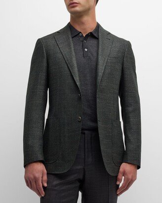 Men's Wool-Blend Textured Blazer