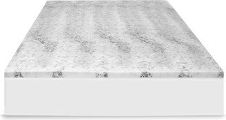 2 Charcoal Infused Memory Foam Mattress Topper, King