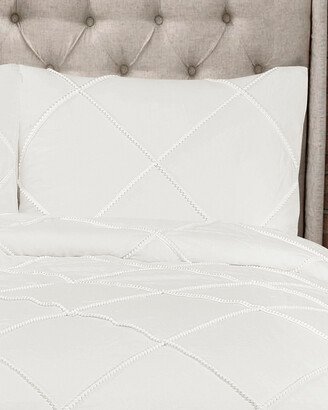 Diamond Pom Pom Comforter Set