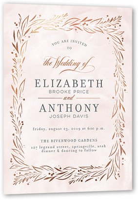 Wedding Invitations: So Lovely Wedding Invitation, Pink, Rose Gold Foil, 5X7, Matte, Signature Smooth Cardstock, Square