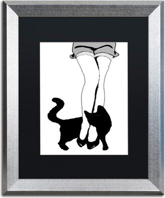 Color Bakery 'Black Cat' Matted Framed Art, 16