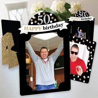 Big Dot Of Happiness Adult 50th Birthday Gold Birthday Party 4x6 Display Paper Photo Frames 12 Ct