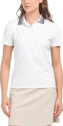 Pleated Collar Polo T-shirt for Women