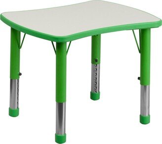 Emma+oliver 21.875W X 26.625L Rectangular Plastic Height Adjustable Activity Table