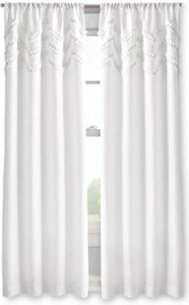 Curtainworks Chevron Ruffle Single Poletop Panel Collection