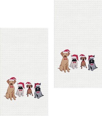 Dog Santa Hats Kitchen Towel, Set of 2