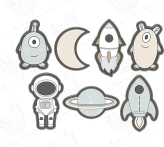 Space Theme Cookie Cutters | Individual Listing