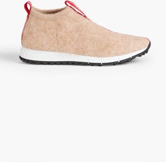 Norway brushed stretch-knit slip-on sneakers-AB